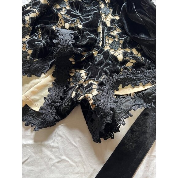 Venus Womens 3X Black Lace-Overlay Bell Sleeve Romperplus Size party event - Picture 7 of 14